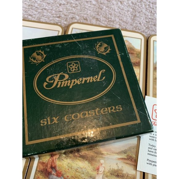 Pimpernel Country Life Cottage Coaster set of 6 gift - Picture 2 of 10